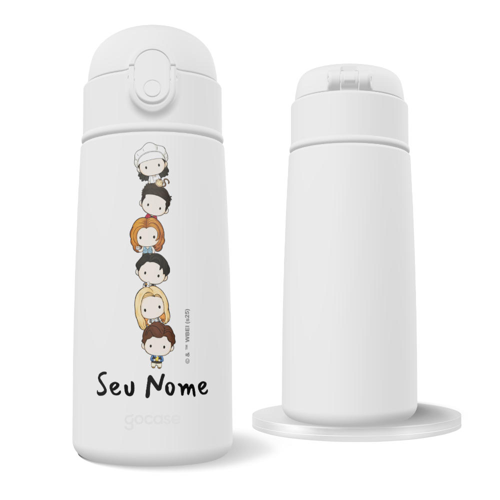 Garrafa Térmica Fun + Ebook - Friends - Personagens Cute