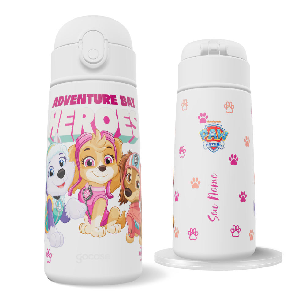 Garrafa Térmica Fun + Ebook - Patrulha Canina - Girl Pup Power