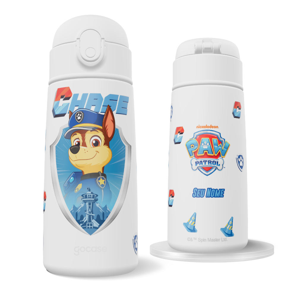Garrafa Térmica Fun + Ebook -  Patrulha Canina - Força Canina Chase