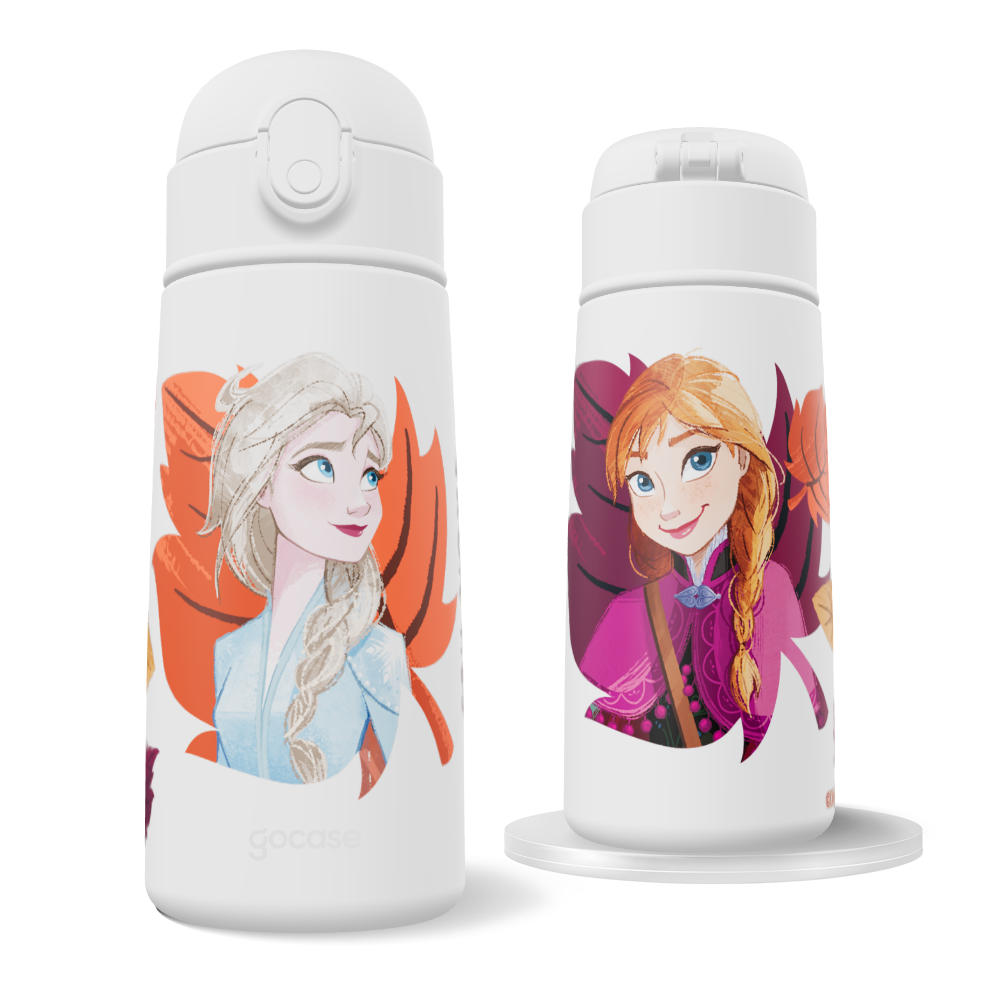 Garrafa Térmica Fun + Ebook - Frozen - Irmãs no Outono