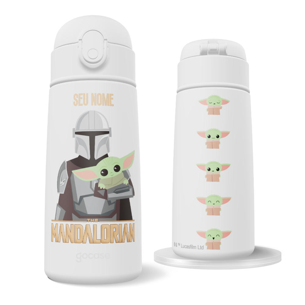 Garrafa Térmica Fun + Ebook - The Mandalorian - Beba água