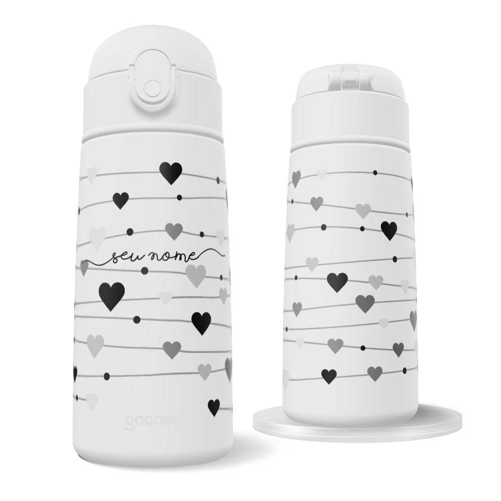 Garrafa Térmica Fun + Ebook - Varal de Corações