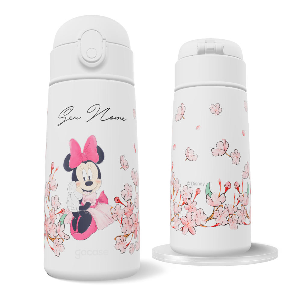 Garrafa Térmica Fun + Ebook - Mickey & Amigos - Minnie Classical Rose