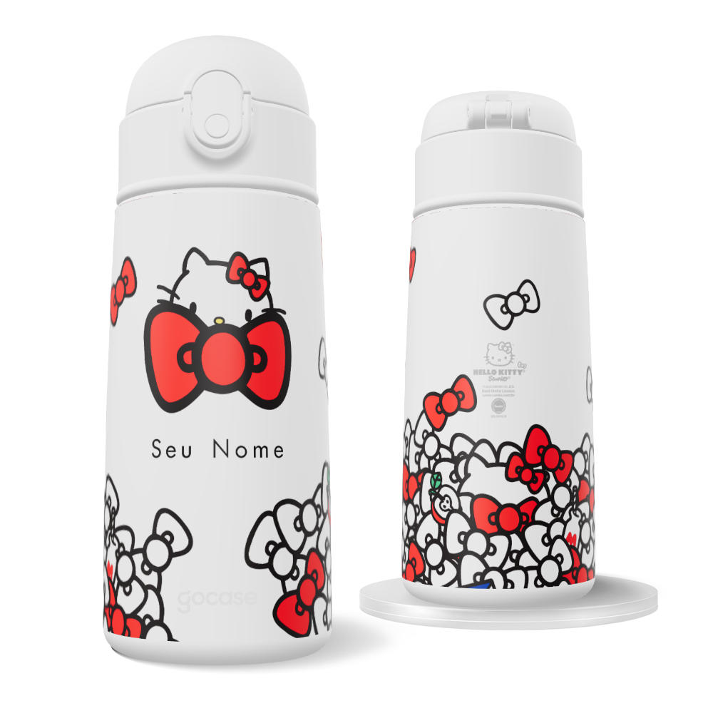 Garrafa Térmica Fun + Ebook - Hello Kitty - Big Ribbon