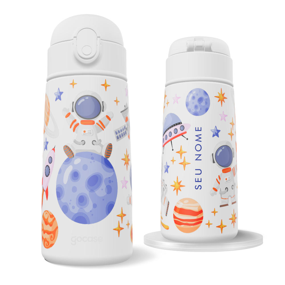 Garrafa Térmica Fun + Ebook - Astronautas e Planetas
