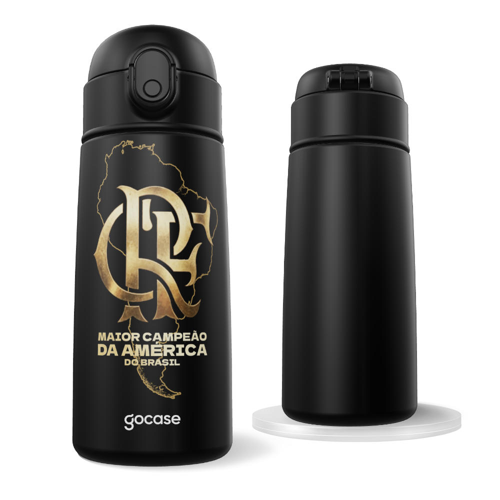 Garrafa Térmica Fun + Ebook - Flamengo - Campeão Dourado 2025