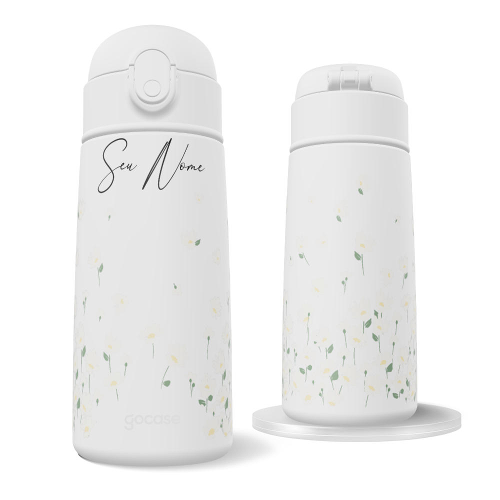 Garrafa Térmica Fun + Ebook - Margaridas Flutuantes