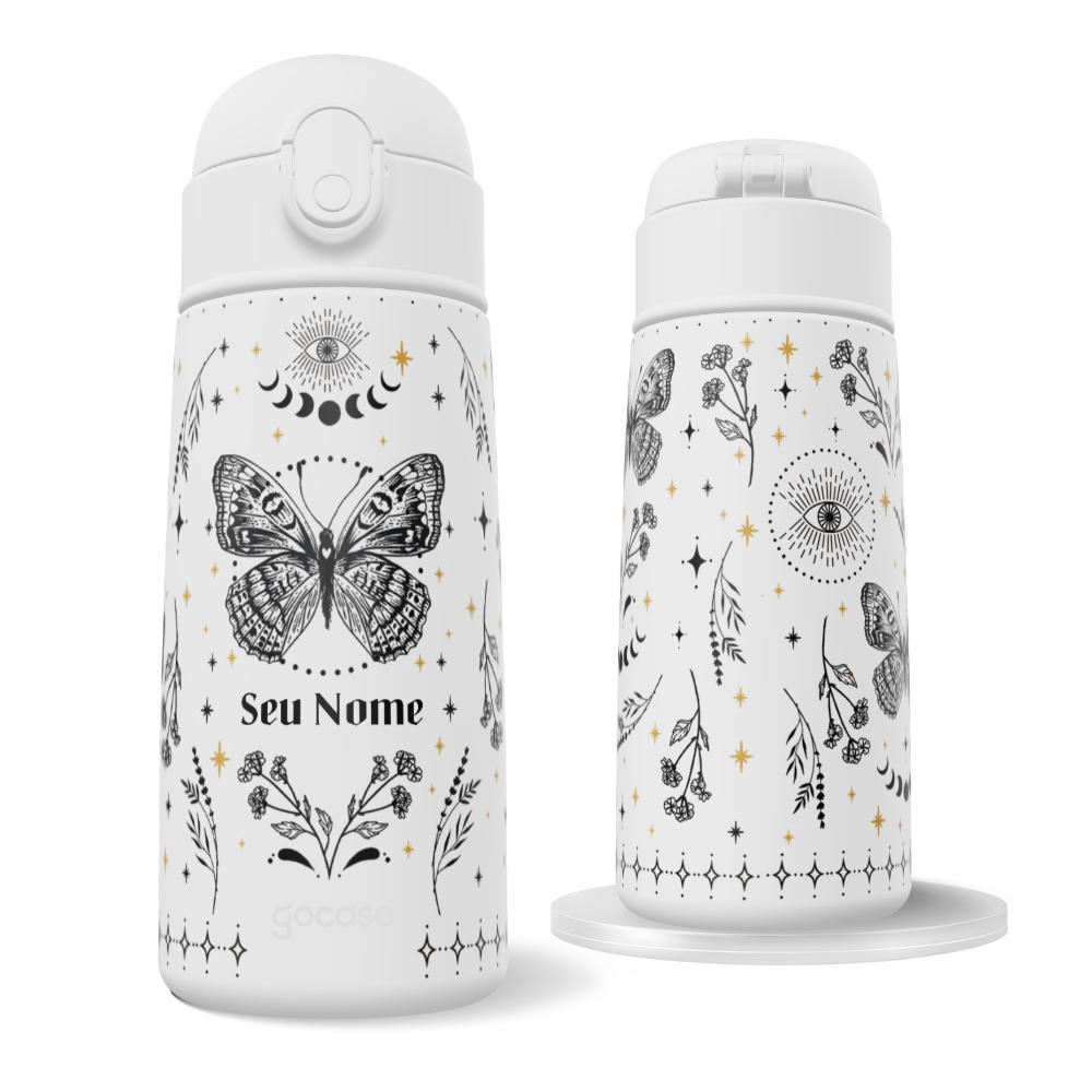 Garrafa Térmica Fun + Ebook - Borboleta de Sorte