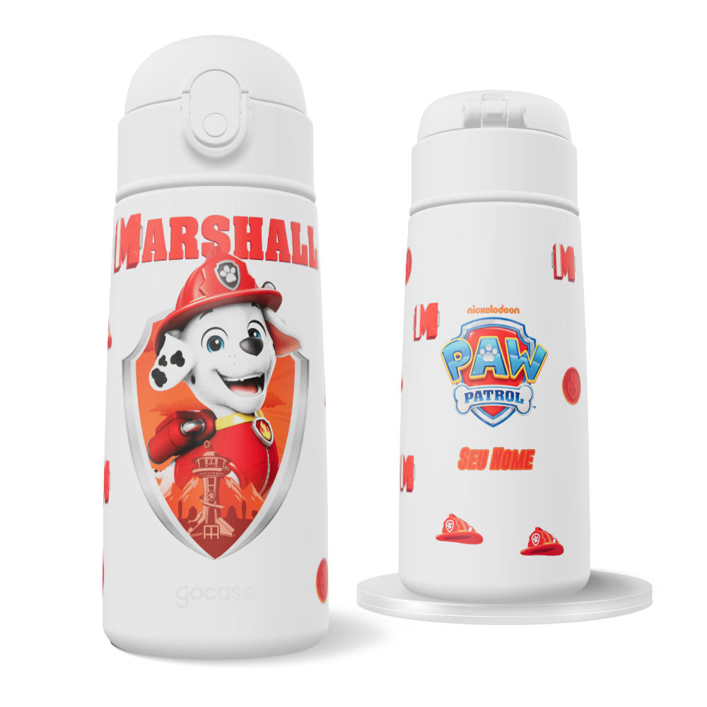 Garrafa Térmica Fun + Ebook - Patrulha Canina - Força Canina Marshall