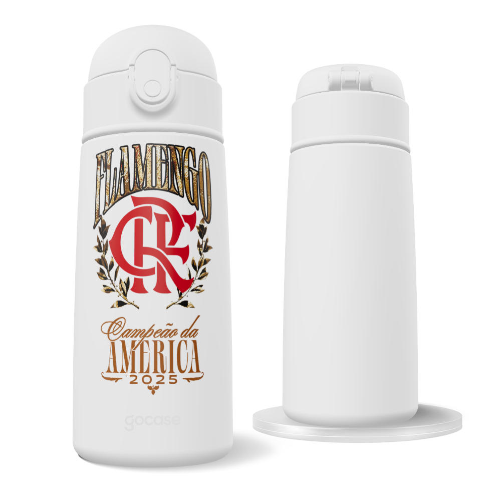 Garrafa Térmica Fun + Ebook - Flamengo - Campeão da América 2025