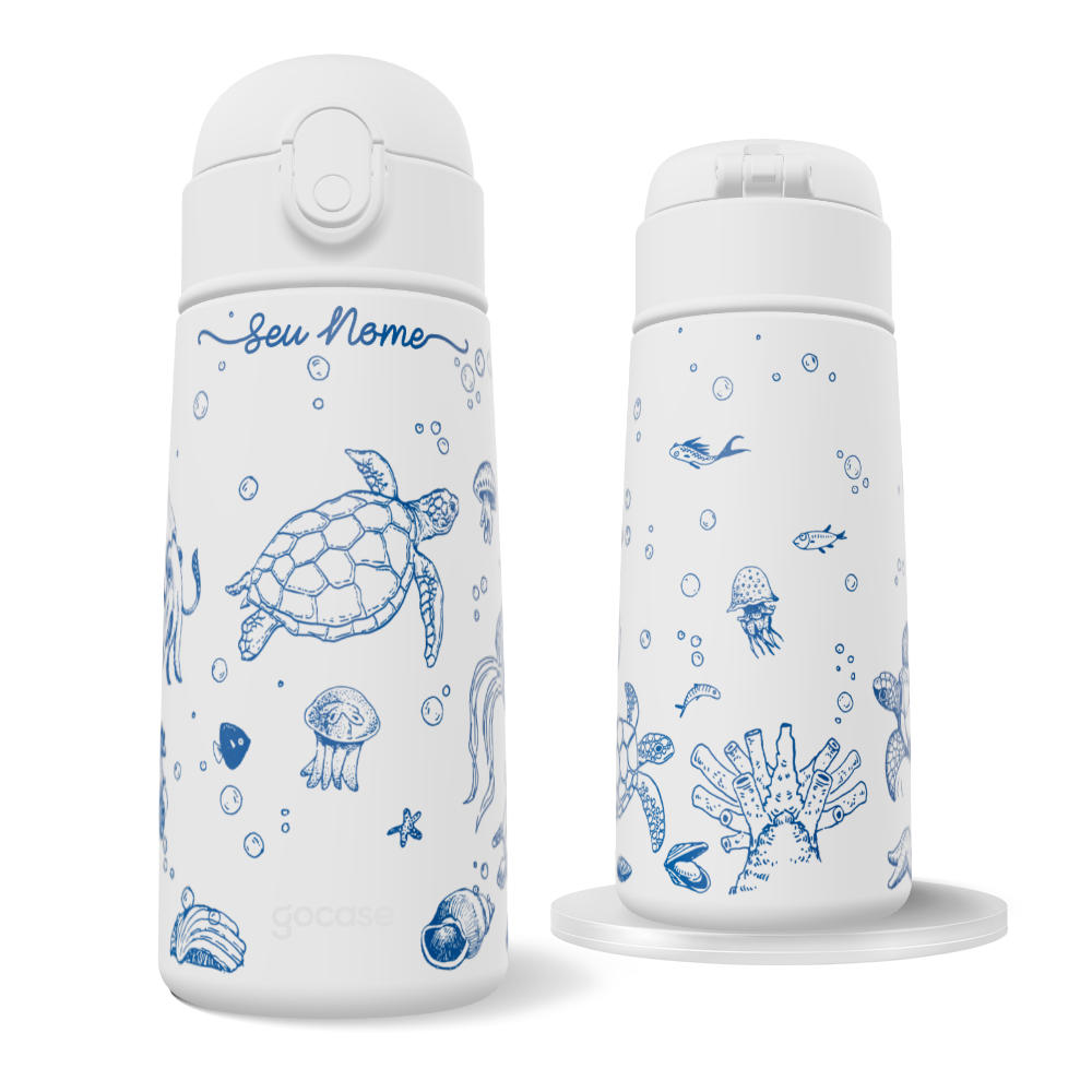 Garrafa Térmica Fun + Ebook - Deep Ocean