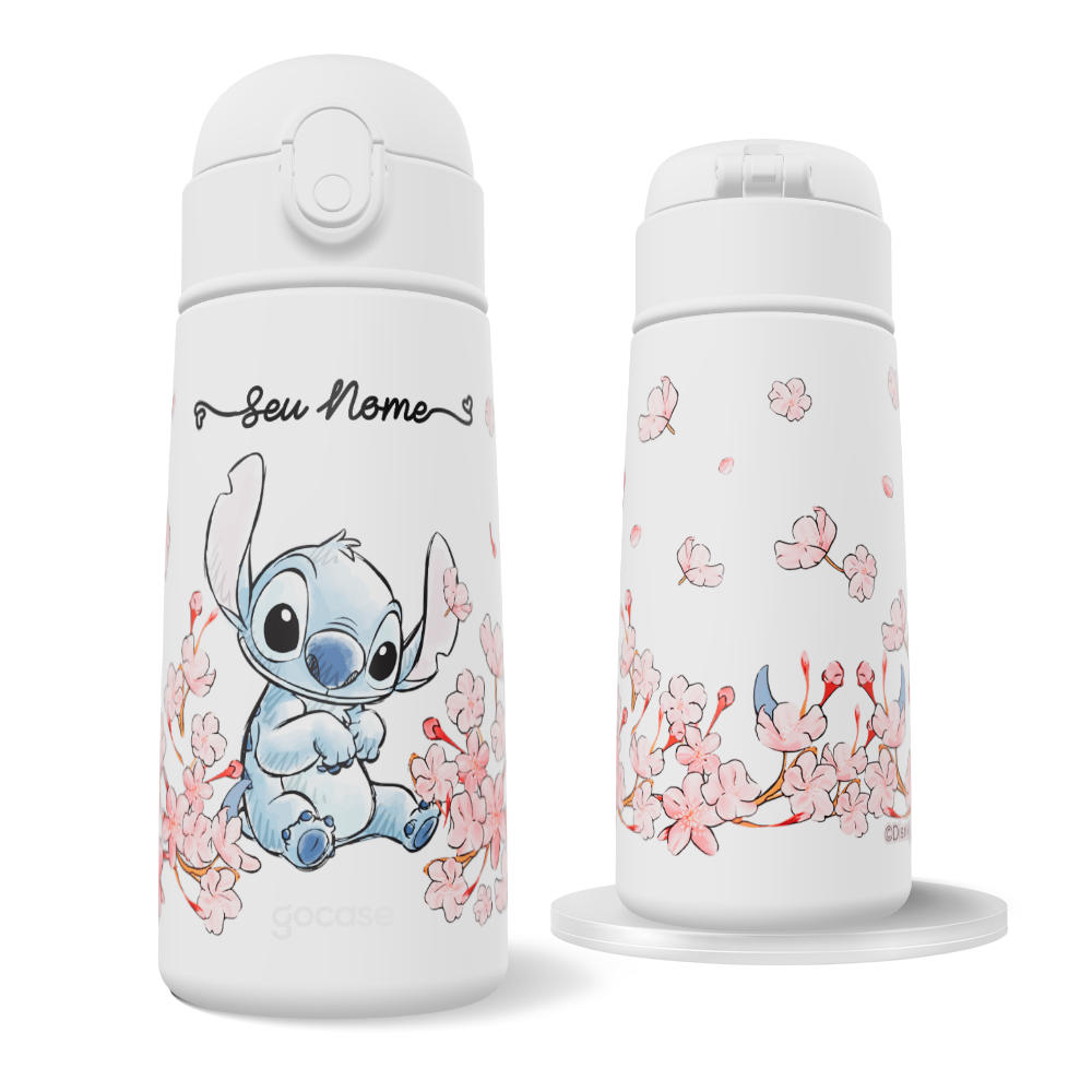 Garrafa Térmica Fun + Ebook - Lilo & Stitch -  Stitch Classical Rose