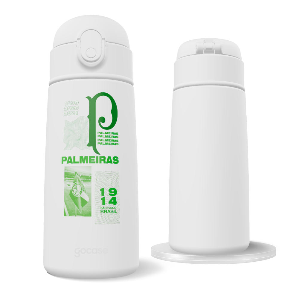 Garrafa Térmica Fun + Ebook - Palmeiras - Brutalismo