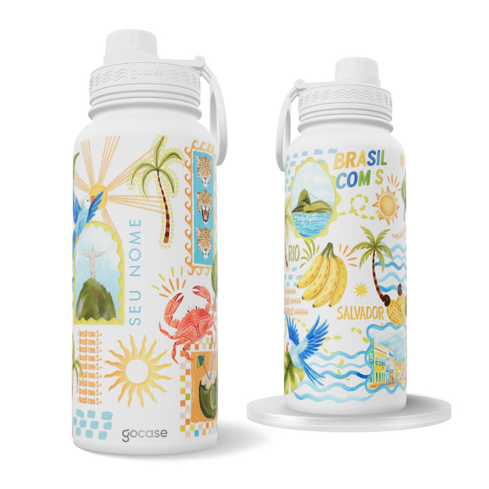 Garrafa Térmica Fresh -  Postais Brasileiros