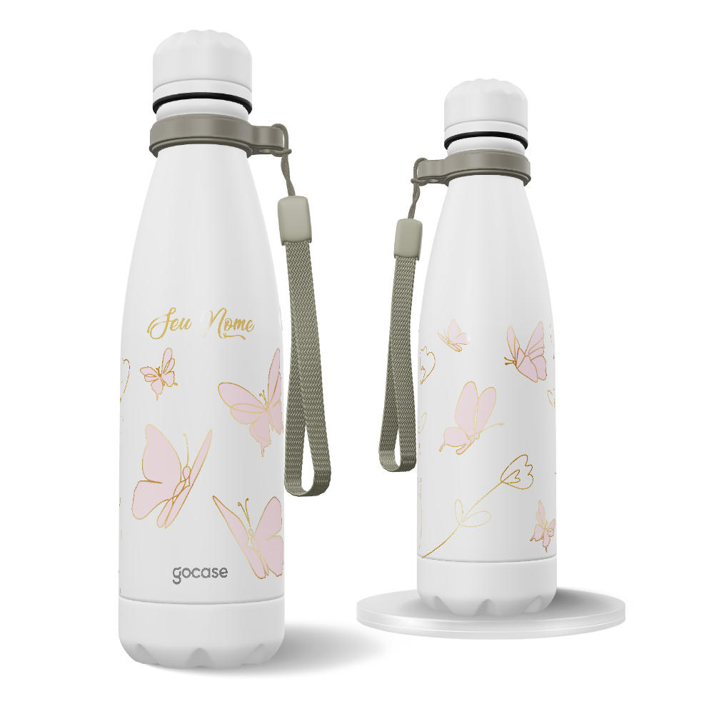 Garrafa Térmica Urban + Ebook - Rose Butterfly Line