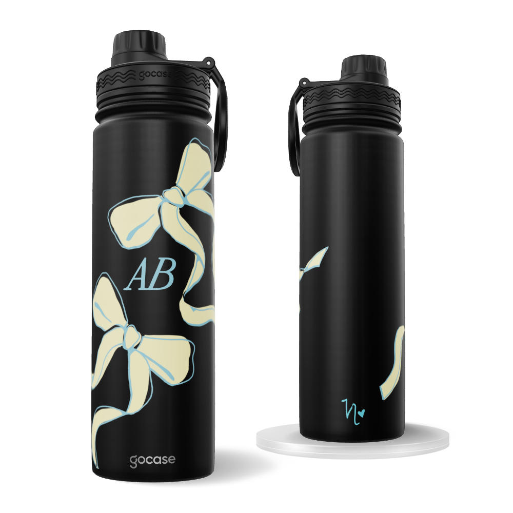 Garrafa Térmica Fresh + Ebook - Nina Miano - Laço Girly Amarelo