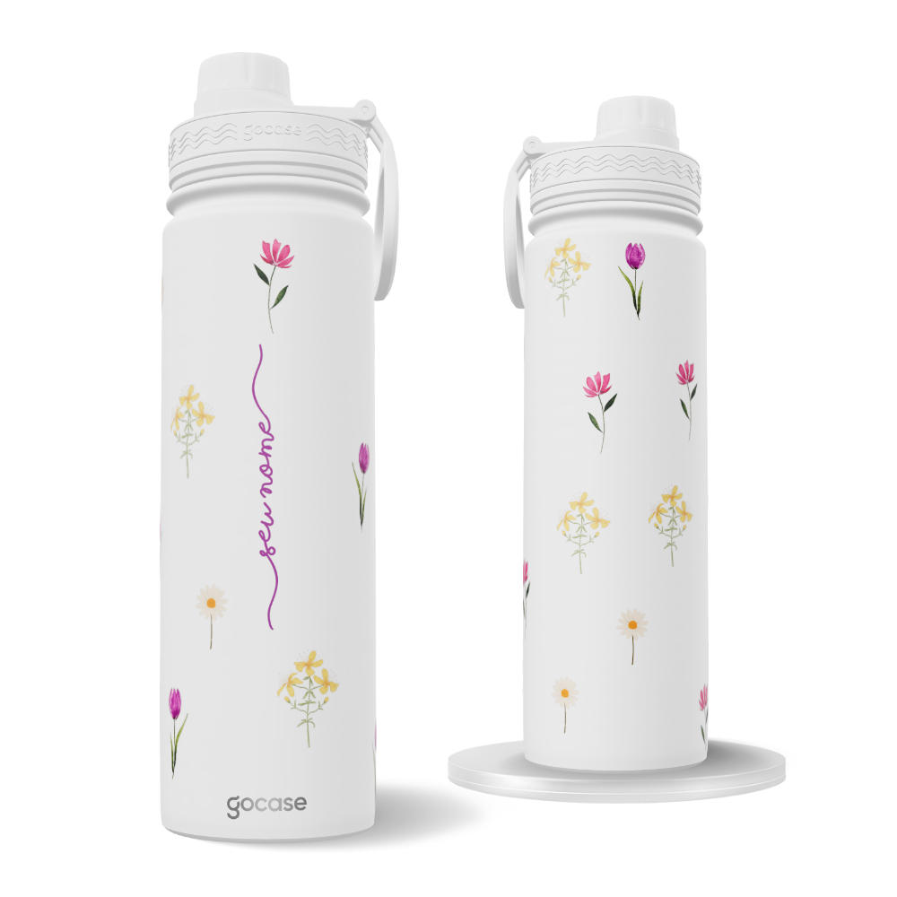 Garrafa Térmica Fresh + Ebook - Mini Florals