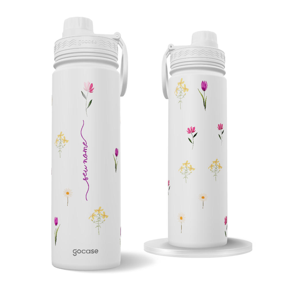 Garrafa Térmica Fresh + Ebook - Mini Florals