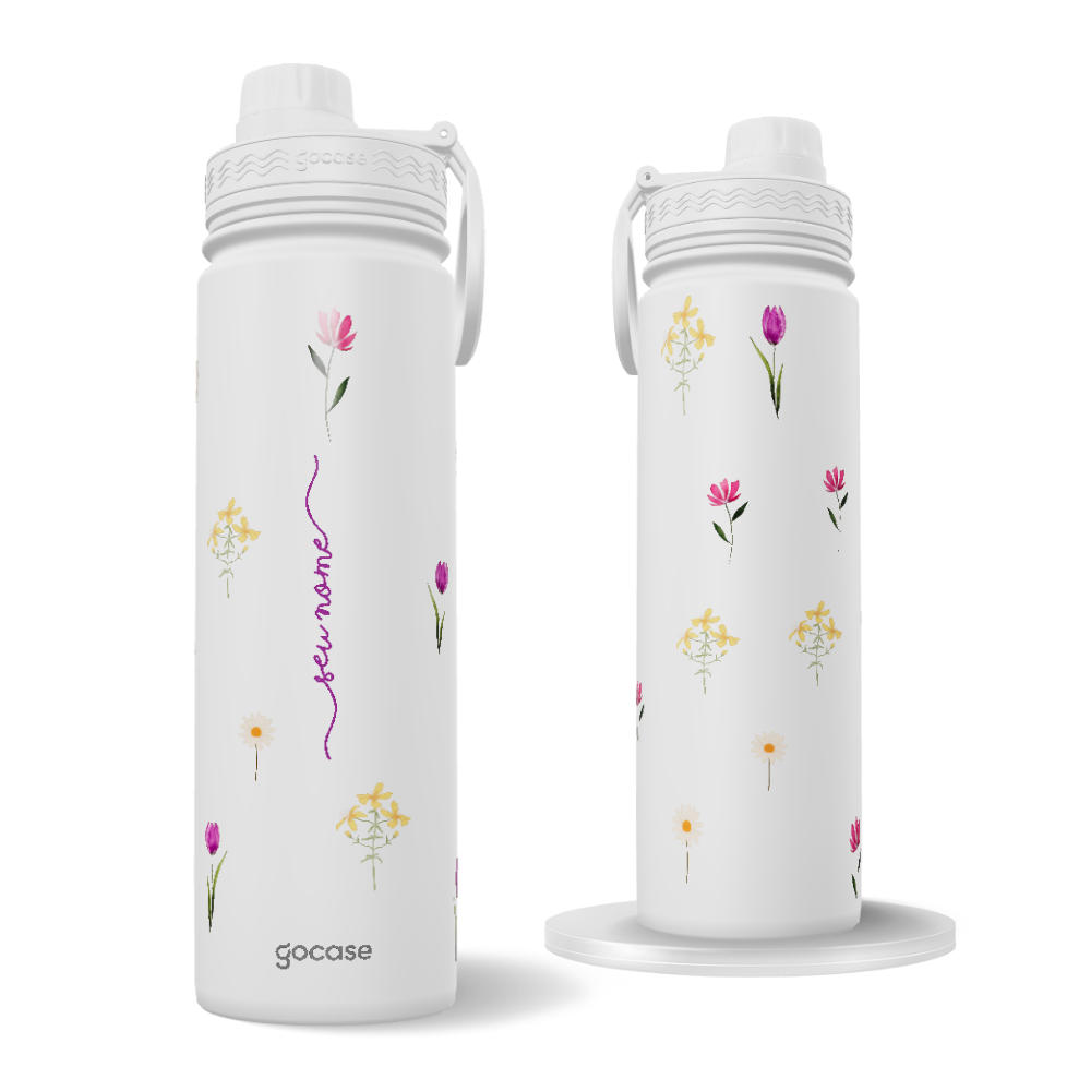 Garrafa Térmica Fresh + Ebook - Mini Florals