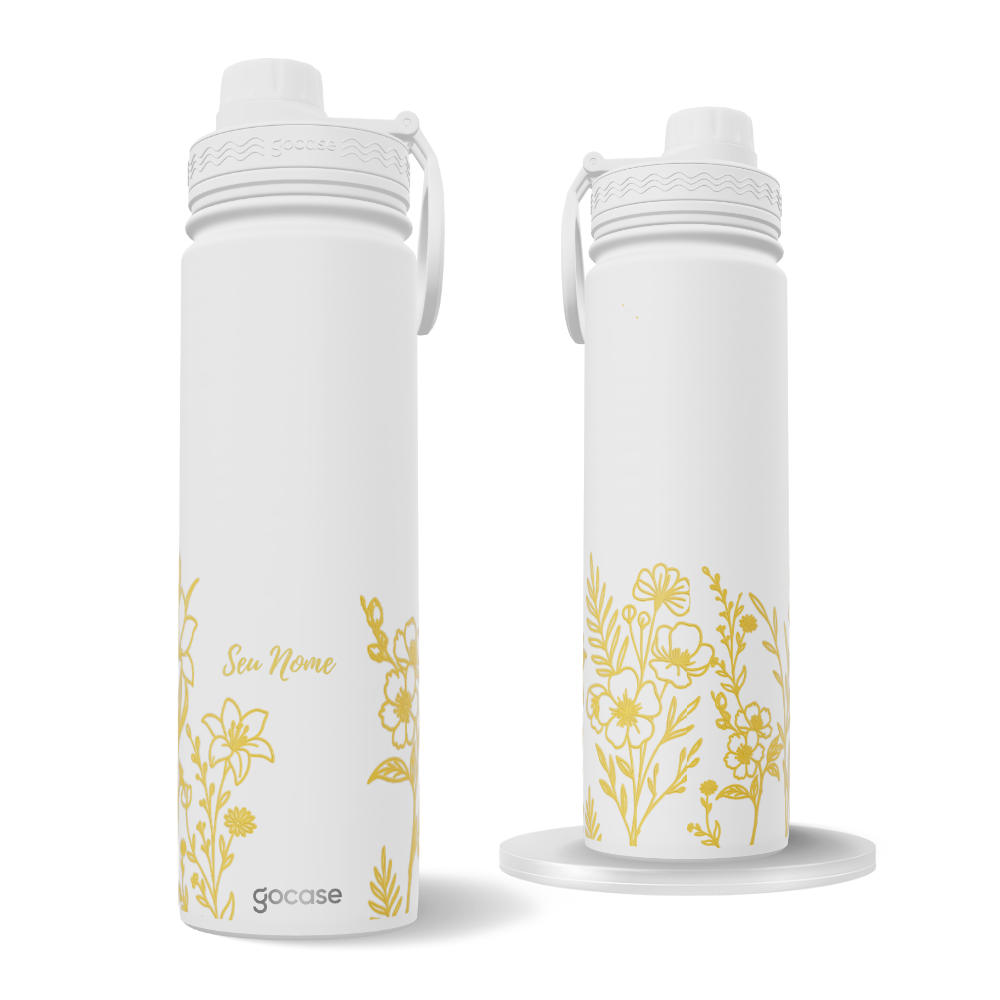 Garrafa Térmica Fresh + Ebook - Golden Garden