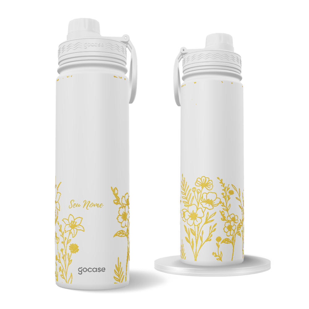 Garrafa Térmica Fresh + Ebook - Golden Garden