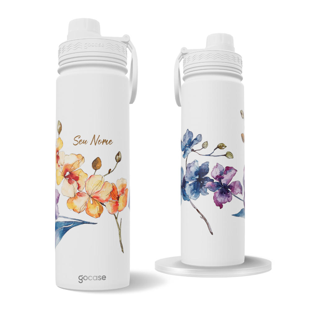 Garrafa Térmica Fresh + Ebook - Elegant Floral