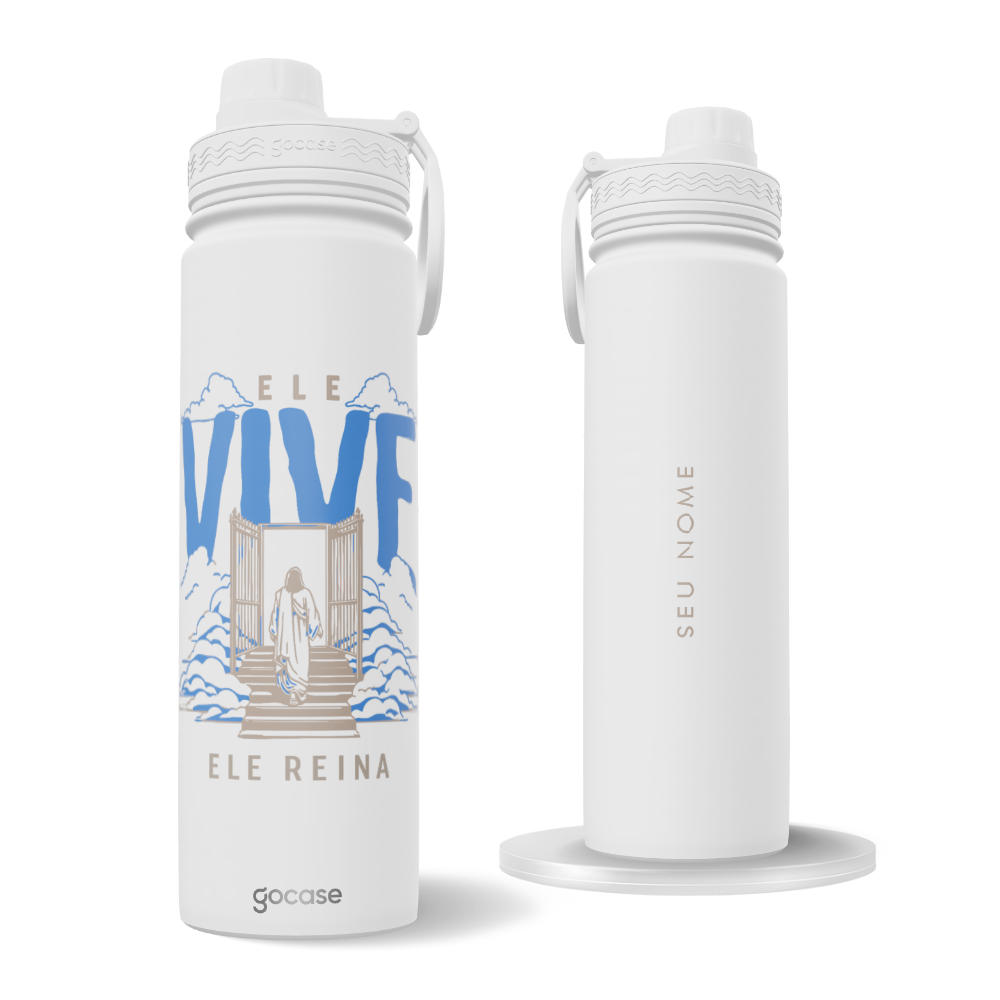 Garrafa Térmica Fresh + Ebook - Ele Vive, Ele Reina