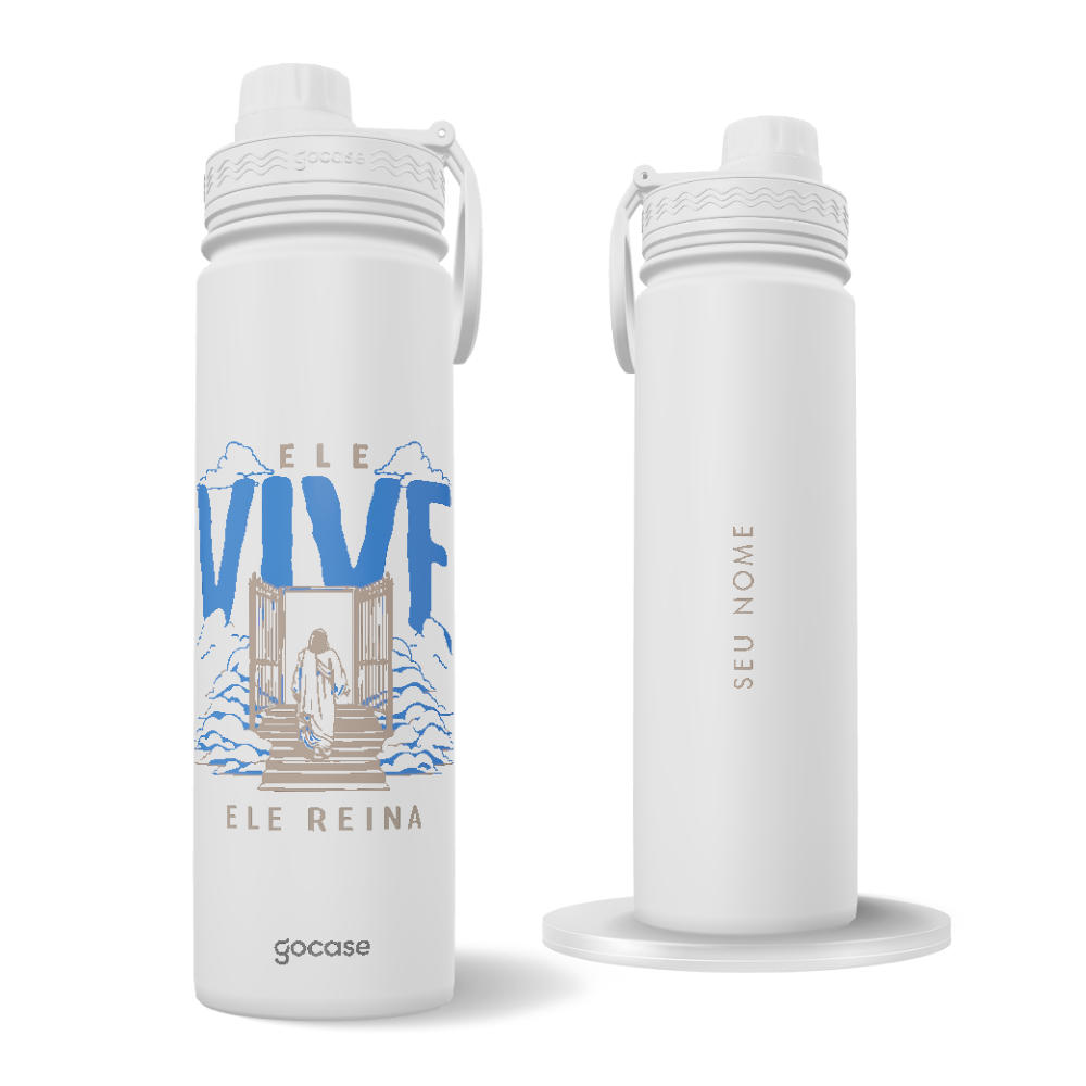 Garrafa Térmica Fresh + Ebook - Ele Vive, Ele Reina