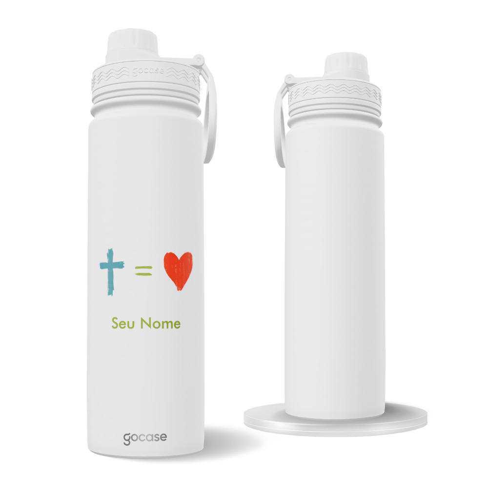 Garrafa Térmica Fresh + Ebook - Jesus é Amor