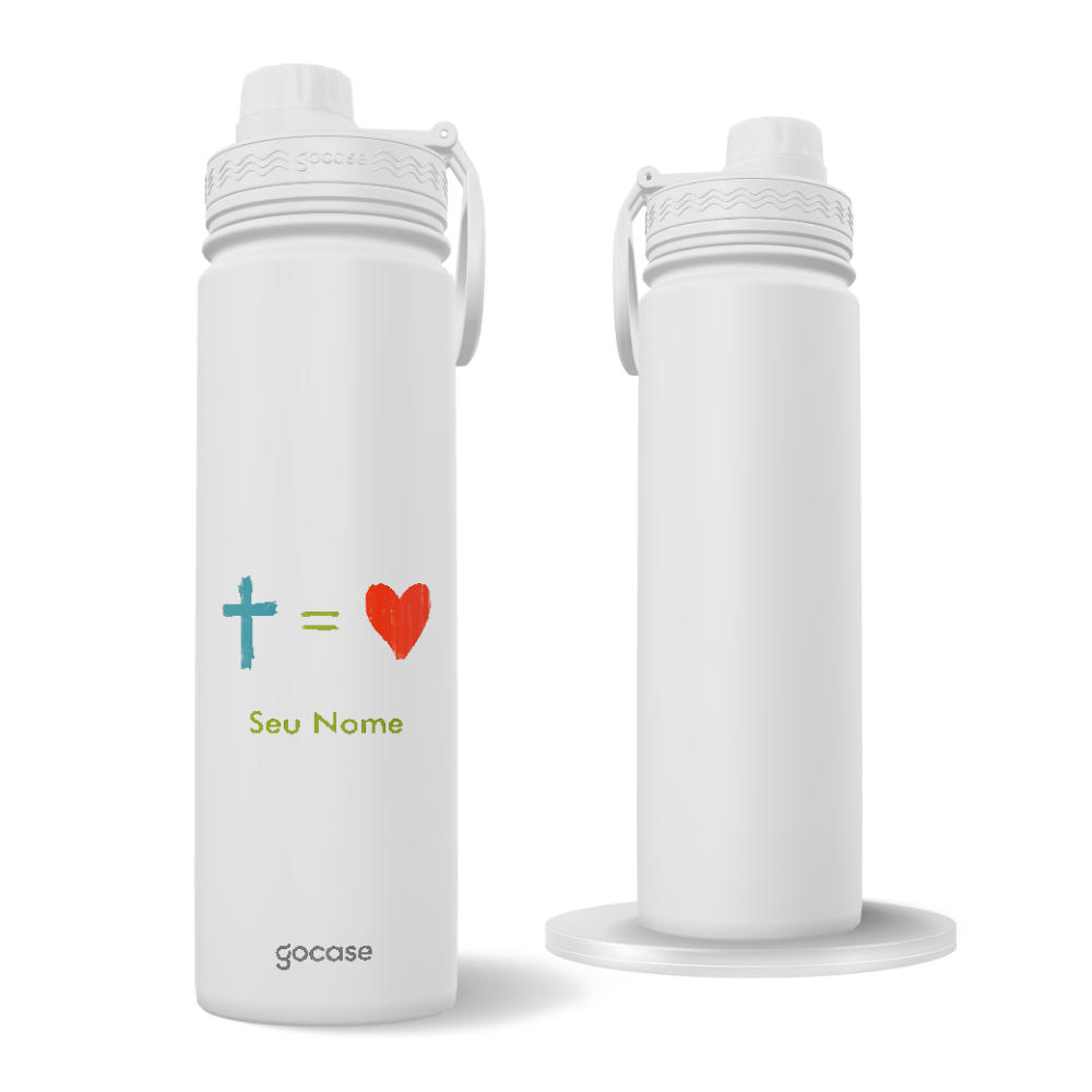 Garrafa Térmica Fresh + Ebook - Jesus é Amor