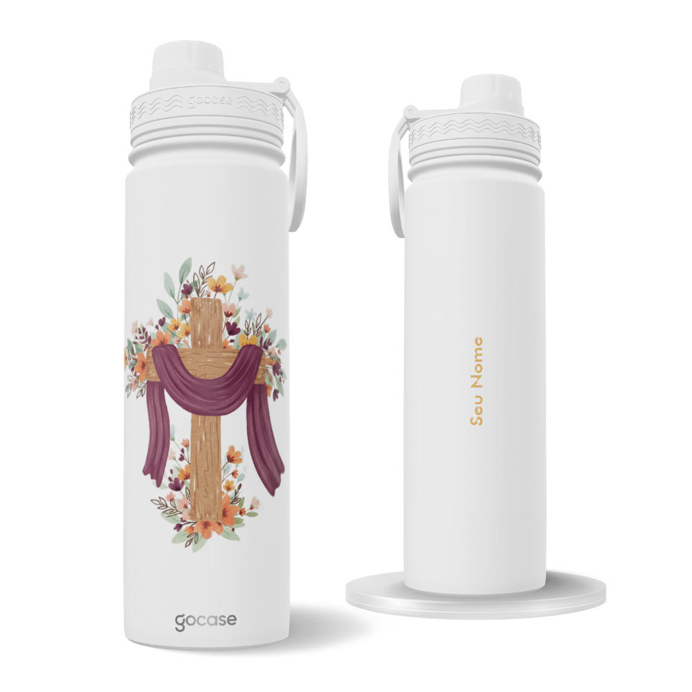 Garrafa Térmica Fresh + Ebook - Jardim da Fé