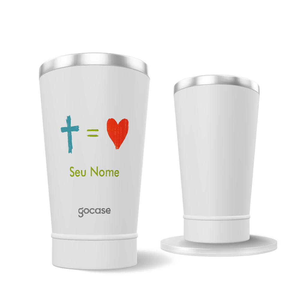 Copo Térmico + Ebook - Jesus é Amor
