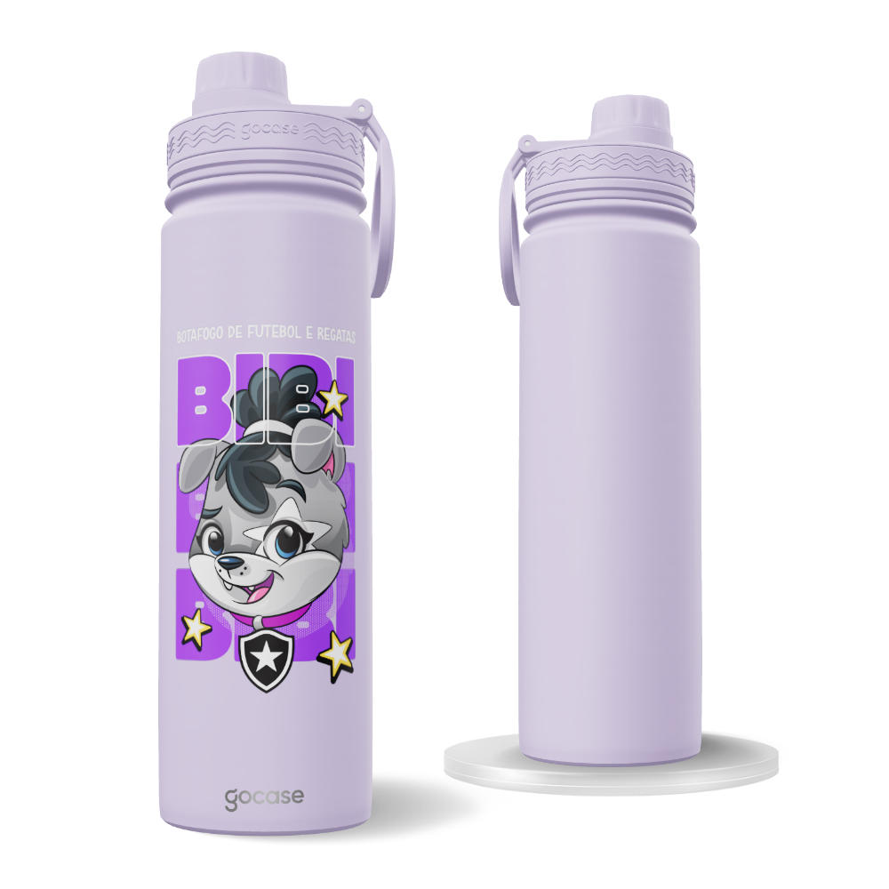 Garrafa Térmica Fresh + Ebook - Botafogo - Bibi Lettering