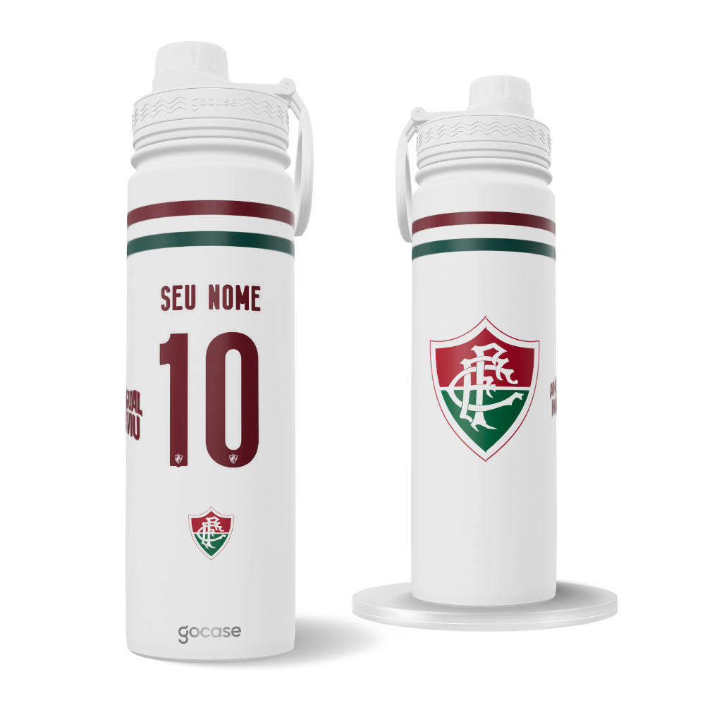 Garrafa Térmica Fresh + Ebook - Fluminense - Uniforme 2 2026 Personalizado