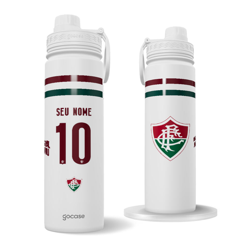 Garrafa Térmica Fresh + Ebook - Fluminense - Uniforme 2 2026 Personalizado