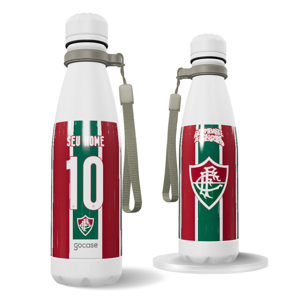 Garrafa Térmica Urban + Ebook - Fluminense - Uniforme 1 2026 Personalizado