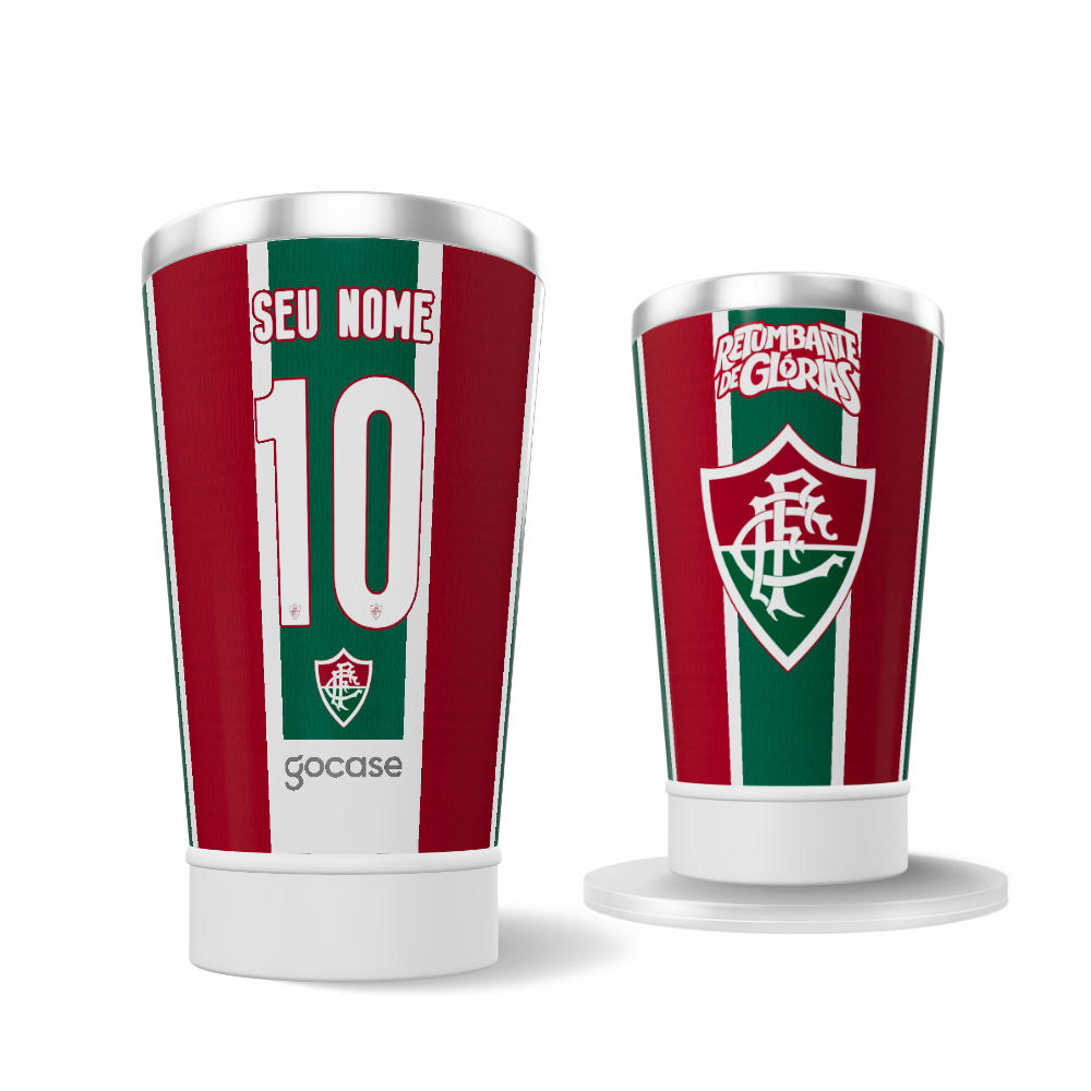 Copo Térmico Cerveja + Ebook - Fluminense - Uniforme 1 2026 Personalizado