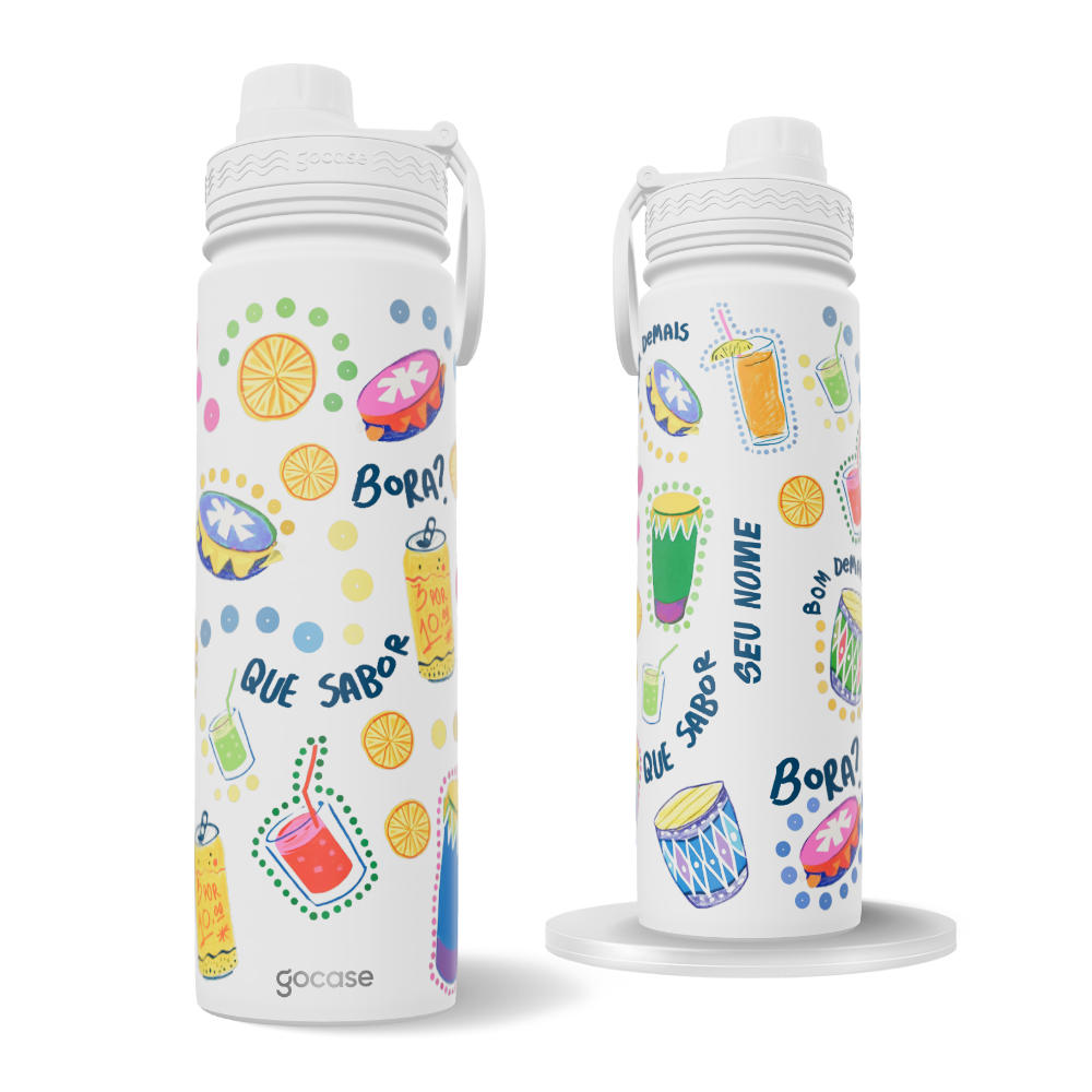 Garrafa Térmica Fresh + Ebook - Que Sabor - Pattern