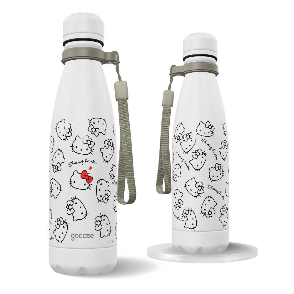 Garrafa Térmica Urban + Ebook - Hello Kitty - Sharing Hearts