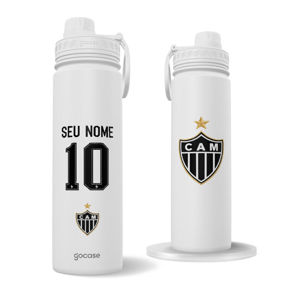 Garrafa Térmica Fresh + Ebook - Atlético Mineiro - Uniforme 2 2026 Personalizado
