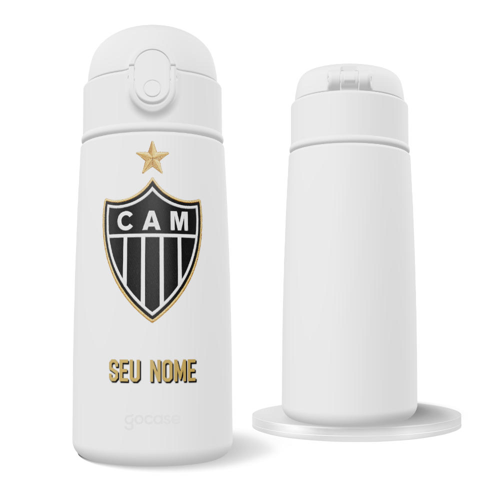 Garrafa Térmica Fun + Ebook - Atlético Mineiro - Uniforme 2 2026