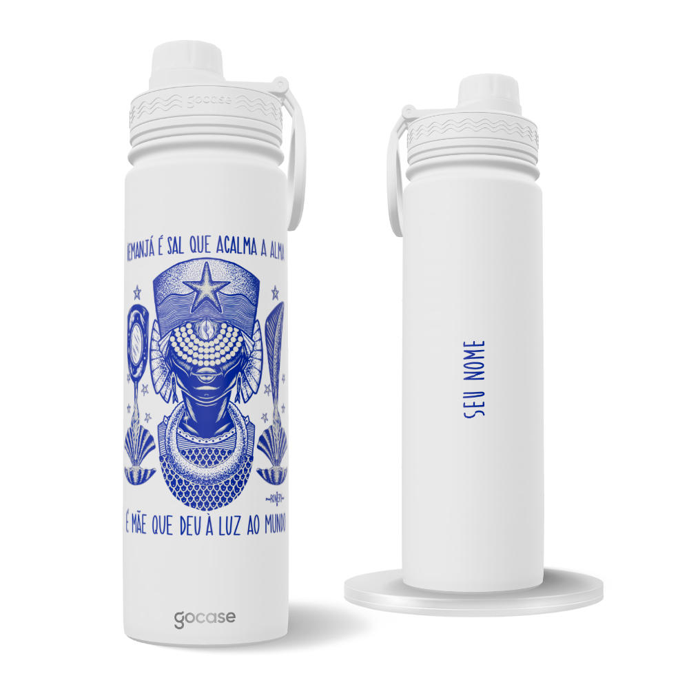 Garrafa Térmica Fresh + Ebook - Iemanjá Sal que Acalma - Creme