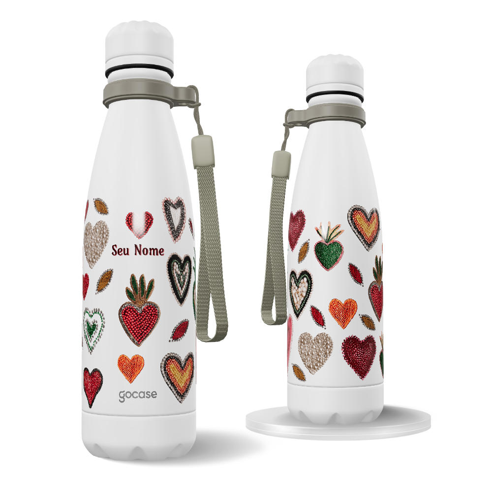 Garrafa Térmica Urban - Corações Cravejados