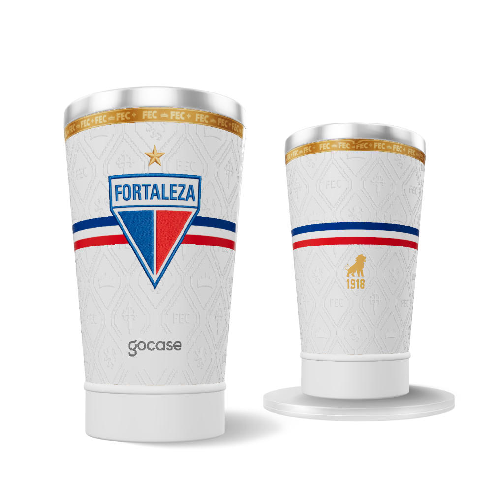 Copo Térmico Cerveja + Ebook - Fortaleza - Uniforme 2 2026 Escudo