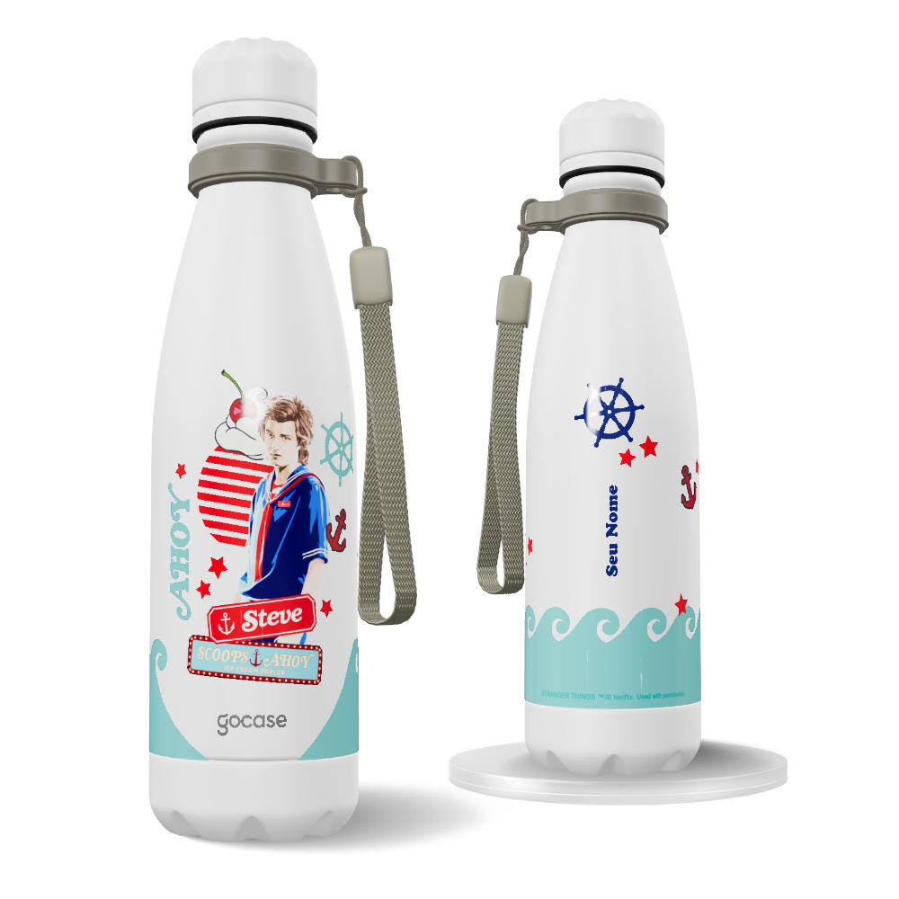 Garrafa Térmica Urban + Ebook -  Stranger Things - Steve Scoops Ahoy