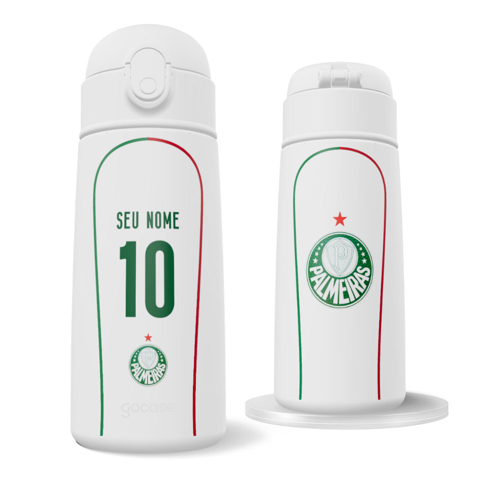 Garrafa Térmica Fun - Palmeiras - Uniforme 2 2026 Personalizado