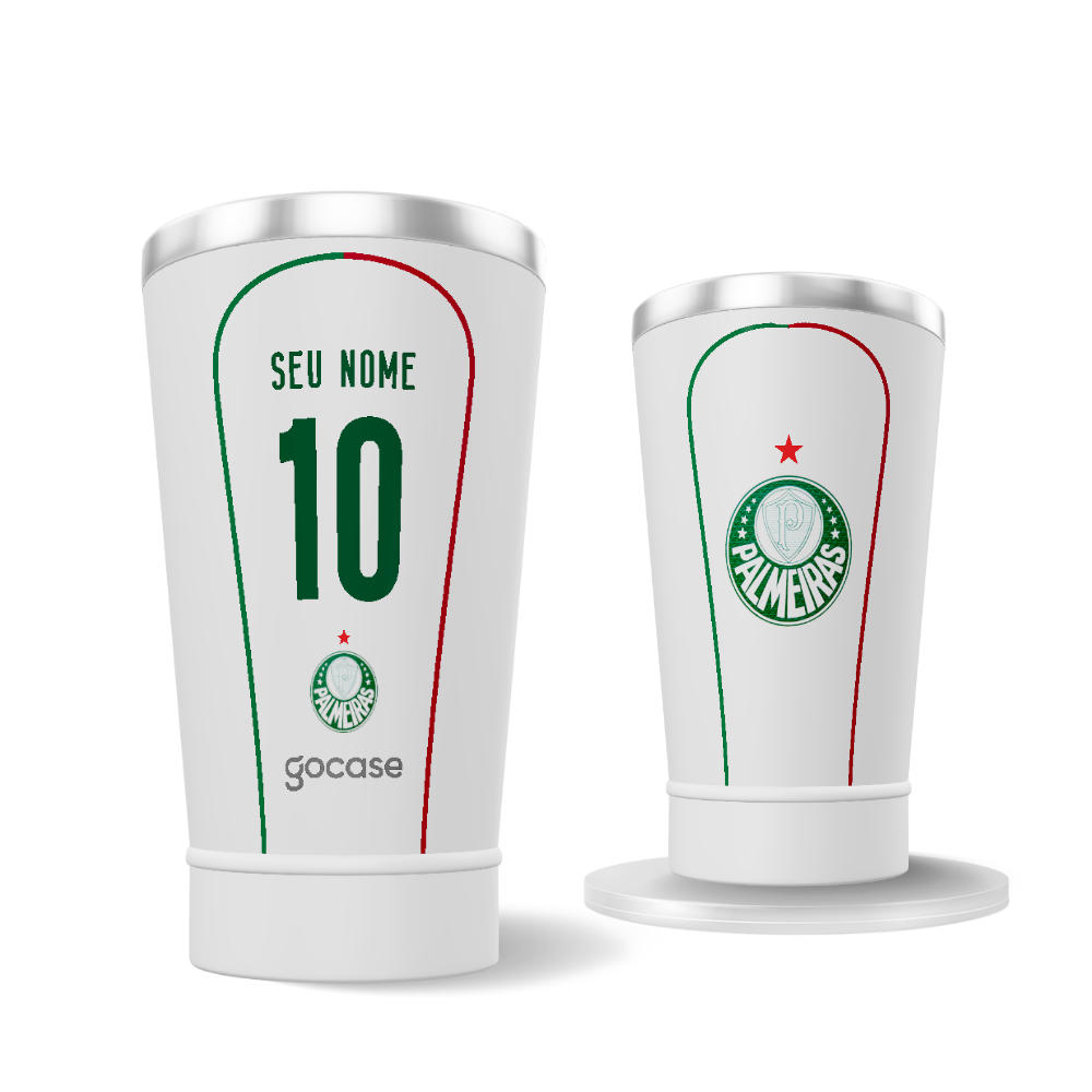 Copo Térmico Cerveja + Ebook - Palmeiras - Uniforme 2 2026 Personalizado
