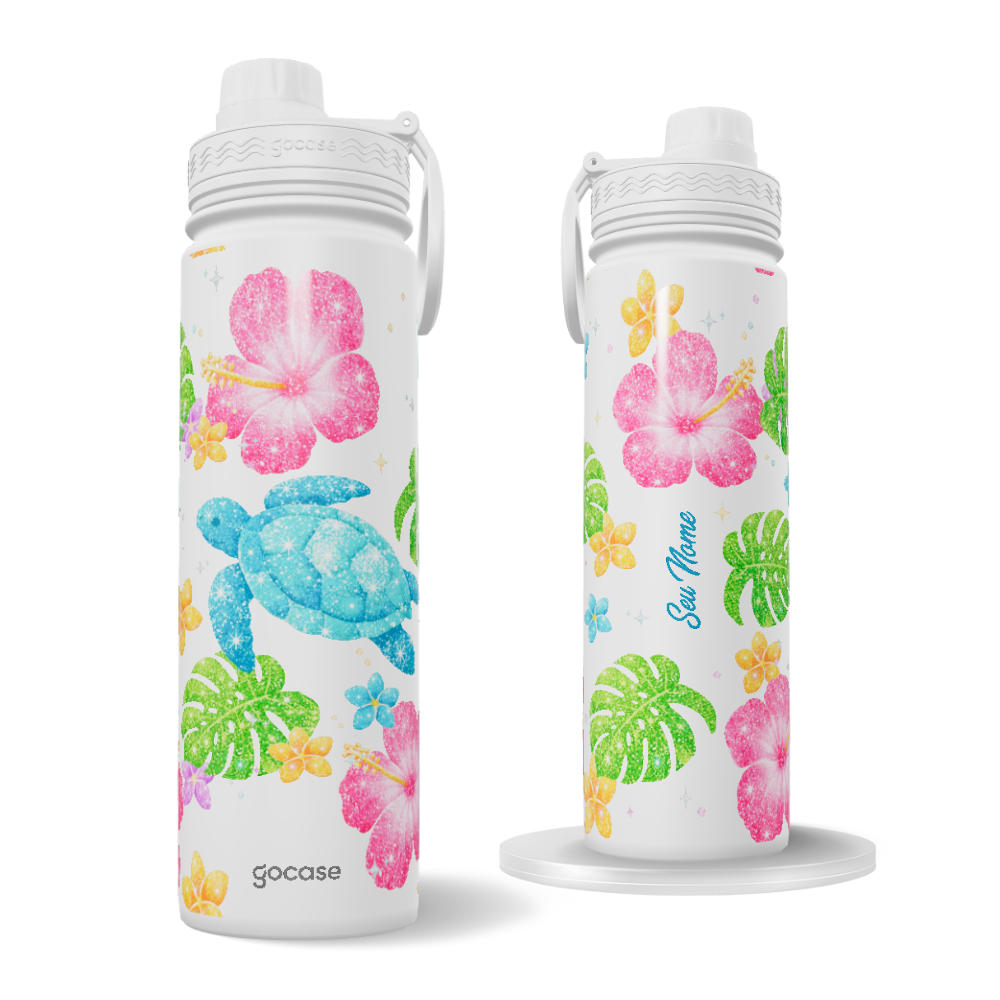 Garrafa Térmica Fresh + Ebook - Brilho Tropical