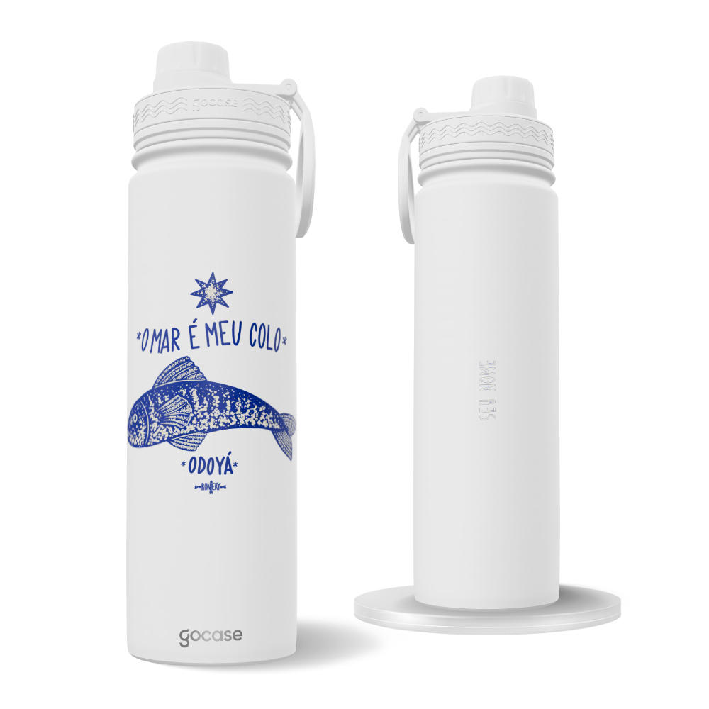Garrafa Térmica Fresh + Ebook - Mar meu colo