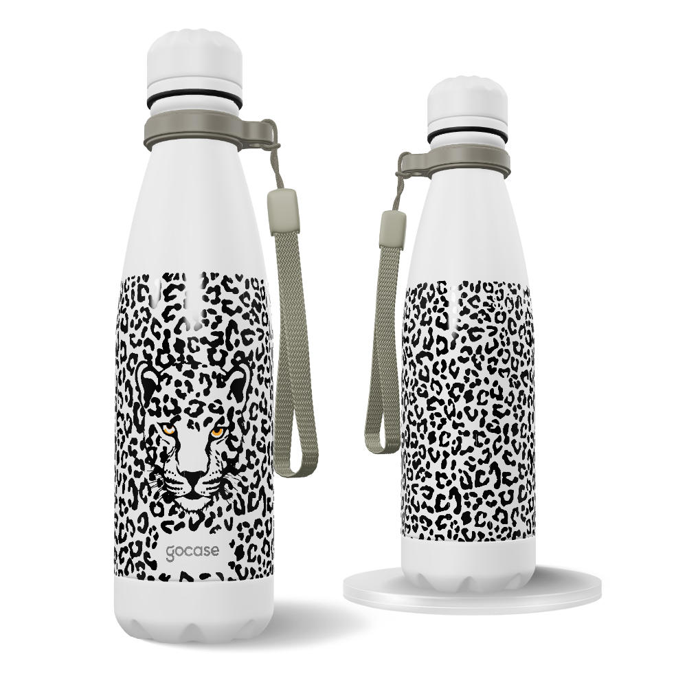 Garrafa Térmica Urban + Ebook - Onça Pintada - Olhos